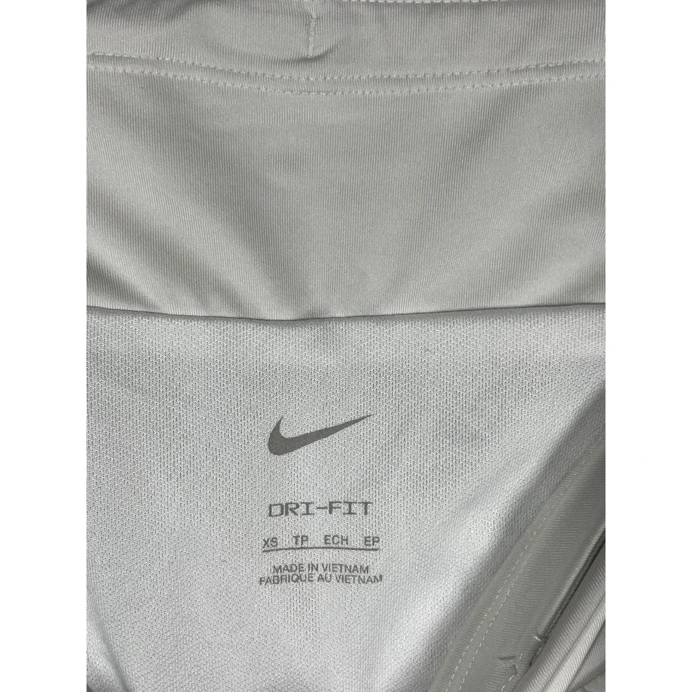Nike Dri-FIT Womens White Running Shorts XS Athletic Liner Zip Pocket 4380